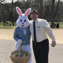 Robert Lonie with Easter Bunny